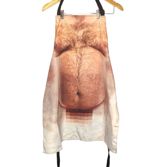 Funny Men's Stomach Naked Apron One size Kitchen apron - Picture 1 of 3